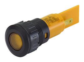 EAO 17-411232Z 发光二极管指示器 面板安装, 推入式，圆形, 黄色, 230 VAC, 16.2 mm, 3 mA
