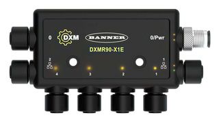 BANNER ENGINEERING DXMR90-X1E Industrial Controller, Ethernet IP/Modbus TCP/RTU, M12 Connector, 12-30 V, IP67/IP68, DXMR90 Series