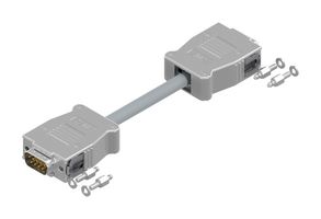 AMPHENOL CONEC 16-512380 微型D电缆组件, SnapLock, D-Sub插头至D-Sub插座, 9 路, 16.4 ft, 5 m, 灰色