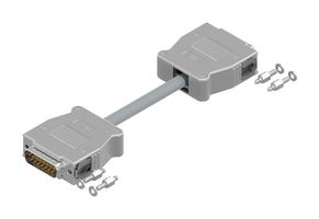 AMPHENOL CONEC 16-512420 微型D电缆组件, SnapLock, D-Sub插头至D-Sub插座, 15 路, 5.9 ft, 1.8 m, 灰色