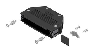 AMPHENOL CONEC 16-003280E D Sub应力消除, 侧面进入电缆, Amphenol CONEC 37 路 D-Sub 护罩, DC, 钢, 11 mm