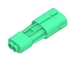 MOLEX 207778-0802 连接器外壳, 绿色, Squba 3.6 207778 Series, 插头, 2 路, 3.6 mm