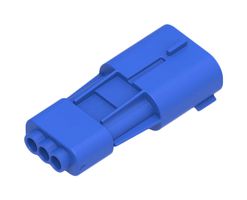 MOLEX 207778-0703 连接器外壳, 蓝色, Squba 3.6 207778 Series, 插头, 3 路, 3.6 mm