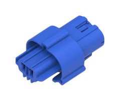 MOLEX 207782-0702 Connector Housing, Blue, Squba 207782 Series, Receptacle, 2 Ways, 3.6 mm