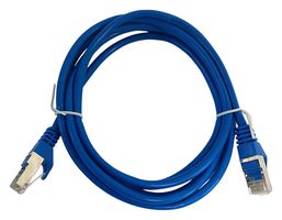 MULTICOMP PRO MP015547 Ethernet Cable, 8P8C, Cat5e, RJ45 Plug to RJ45 Plug, FTP (Foiled Twisted Pair), Blue, 2 m, 6.6 ft