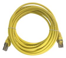 MULTICOMP PRO MP015552 以太网线缆, 8P8C, Cat5e, RJ45插头至RJ45插头, FTP (金属箔双绞线), 黄色, 2 m, 6.6 ft