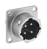 SOURIAU-SUNBANK / EATON UT0X012E4P Circular Connector, Standard Circular Connector, UT0X Series, Wall Mount Receptacle, 4 Contacts