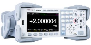 MULTICOMP PRO MP8806E 台式数字万用表, 6.5, LAN, RS232C, USB, 10 A, 750 V, 1 Gohm