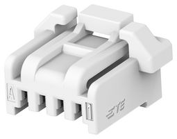 TE CONNECTIVITY 2371404-4 连接器外壳, 尼龙，自然色，30-26AWG, SGI 1.25 Series, 插头, 4 路, 1.25 mm