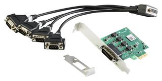 KVASER 01414-5 Interface, CAN, PCIe, 1 Mbps, 4 Channel, 700 to 1300 mW, -40 to 85 ° C