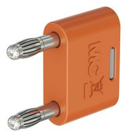 STAUBLI 64.4012-30 Banana Test Connector, 32A, 60VDC, Orange, Socket, Panel Mount, 25 A, 60 VDC