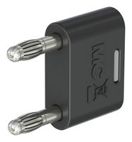 STAUBLI 64.4012-21 Banana Test Connector, 32A, 60VDC, Black, Socket, Panel Mount, 25 A, 60 VDC, Nickel Plated Contacts