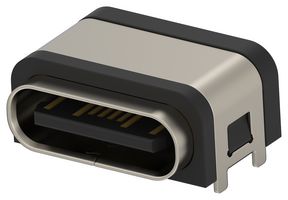 TE CONNECTIVITY 2495155-1 连接器, USB, IPX8, USB C, USB 2.0, 插座, 16 路, 表面安装, 通孔安装, 直角型