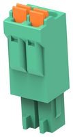 BUCHANAN - TE CONNECTIVITY 2842474-2 Pluggable Terminal Block, Green, 3.5 mm, 2 Ways, 24 AWG, 16 AWG, 1.3 mm², Push In