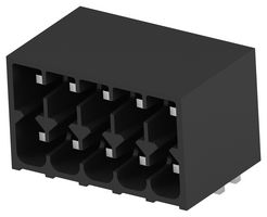 BUCHANAN - TE CONNECTIVITY 2842491-5 端子块, 2Row,黑色, 针座, 3.5 mm, 10 路, 8 A, 150 V, 通孔直角