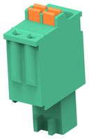 BUCHANAN - TE CONNECTIVITY 2842528-2 Pluggable Terminal Block, Green, 2.5 mm, 2 Ways, 28 AWG, 20 AWG, 0.52 mm², Push In