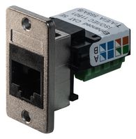 TUK FKSCRPM Modular Connector, Screw Terminal, RJ45 Jack, 1 x 1 (Port), 8P8C, Cat5e, Panel Mount