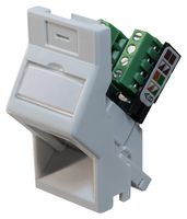 TUK FKSCR45WHJESU 模块连接器, Screw Terminal, Euro Shuttered, RJ45 插座, 1 x 1 (端口), 8P8C, Cat5e, 电缆安装
