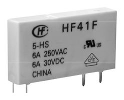 HONGFA HF41F/24-ZT 功率继电器, 微型, SPDT, 24 VDC, 6 A, HF41F Series, 通孔安装, 非闭锁