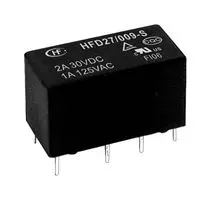 HONGFA HFD27/005-H 信号继电器, 高灵敏度, 5 VDC, DPDT, 2 A, HFD27 Series, 通孔安装, 非闭锁