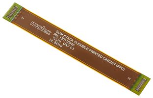 MOLEX 15011-0640 FFC/FPC线缆, 40 芯, 0.35 mm, 同相触芯, 6 ", 152 mm, 橙色