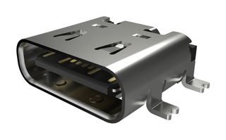 AMPHENOL COMMUNICATIONS SOLUTIONS 10174739-00111LF USB Connector, USB Type C, USB 2.0, Receptacle, 16 Ways, Surface Mount, Right Angle