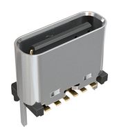 AMPHENOL COMMUNICATIONS SOLUTIONS 10168357-00211LF USB Connector, USB Type C, USB 2.0, Receptacle, 6 Ways, Surface Mount, Through Hole Mount