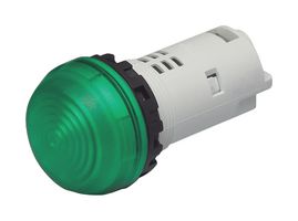 IDEC AP22M-2Q4G 发光二极管指示器 面板安装, 绿色, 24 VDC, 22 mm, 24 mA, IP66