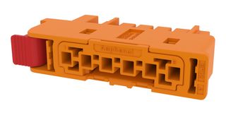 AMPHENOL COMMUNICATIONS SOLUTIONS 10170159-106TALF 连接器外壳, R/A, Orange, HVLock Series, 插座, 6 路, 4.5 mm, Amphenol HVLock系列插座触点