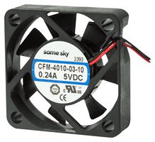 SAME SKY CFM-4010-03-22 DC轴流风扇, 5 V, 方形, 40 mm, 10.6 mm, 球式轴承, 10 CFM