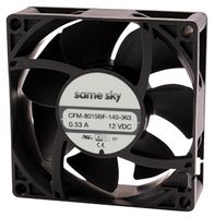 SAME SKY CFM-8038BF-2130-631-22 DC轴流风扇, 24 V, 方形, 80 mm, 38 mm, 球式轴承, 98.42 CFM