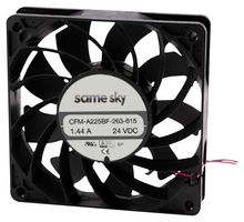 SAME SKY CFM-A238BF-165-635-22 DC轴流风扇, 12 V, 方形, 120 mm, 37.5 mm, 球式轴承, 213.8 CFM