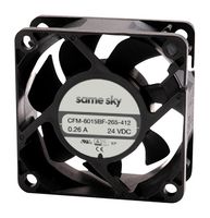 SAME SKY CFM-6015BF-025-200 DC轴流风扇, 5 V, 方形, 60 mm, 15.5 mm, 球式轴承, 10.74 CFM