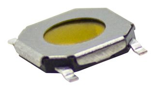 SAME SKY TS42-5252-09-Y-350-SMT-TR Tactile Switch, SPST-NO, Yellow, TS42 Series, Top Actuated, Surface Mount, Round - Without Button