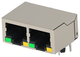 TE CONNECTIVITY 2496696-4 模块连接器, RJ45 插座, 1 x 2, (排路), 8P8C, Cat6, 通孔
