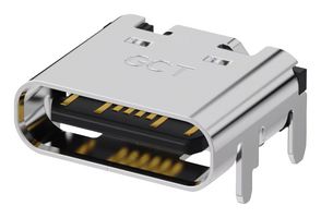GCT USB4930-00-A 连接器, USB, USB C, USB 2.0, 插座, 16 路, 表面安装, 通孔安装, 直角型