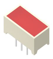 KINGBRIGHT DE/2SURKD 发光二极管光柱阵列, 红色漫射透镜, 超级红色, 20 mA, 1.95 V, 600 mcd, 2 LED灯, 7.5mm x 14mm