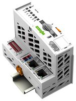 WAGO 750-8110 Controller, PFC100, 2nd Generation, 2 x ETHERNET ECO, DIN Rail, 24 VDC, 700 mA, IP20, 750 Series