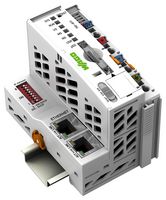 WAGO 750-8111 Controller, PFC100, 2nd Generation, 2 x ETHERNET, DIN Rail, 24 VDC, 1700 mA, IP20, 750 Series