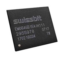SWISSBIT SFEM256GB2ED1TB-A-VG-121-STD 闪存, 3D TLC NAND, 256 GB, 256G x 8bit, eMMC 5.1, BGA, 100 引脚