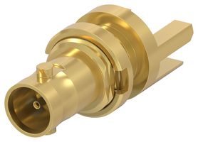 TE CONNECTIVITY 2510955-1 射频/同轴连接器, HD BNC 同轴, 直角隔板安装插座, 边缘, 75 ohm, 铍铜