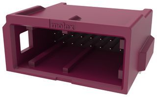 MOLEX 2069583164 Automotive Connector, Key D, Violet, ConnTAK50 206958 Series, Right Angle Header, 16 Contacts