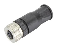 HARTING 21033192501 传感器连接器, M12, 母, 5路, 螺丝插座, 直形线缆安装