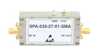 FAIRVIEW MICROWAVE SPA-030-27-01-SMA Power Amplifier, Medium, SMA Receptacle, 20 MHz to 3 GHz, 27 dB Gain, 11.5 to 13 V