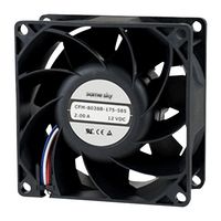SAME SKY CFM-8032B-130-341 DC轴流风扇, 12 V, 方形, 80 mm, 25 mm, 球式轴承, 35.18 CFM