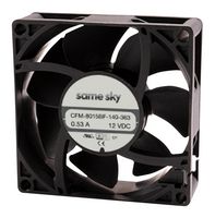SAME SKY CFM-8038BF-4150-662-20 DC轴流风扇, 48 V, 方形, 80 mm, 15 mm, 球式轴承, 114.28 CFM