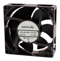 SAME SKY CFM-8038BF-475-512-22 DC轴流风扇, 48 V, 方形, 80 mm, 15 mm, 球式轴承, 57.46 CFM