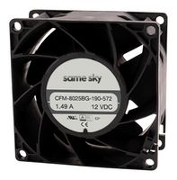 SAME SKY CFM-8025BG-450-438 DC轴流风扇, 48 V, 方形, 80 mm, 25 mm, 球式轴承, 53.07 CFM