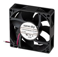 SAME SKY CFM-8025BG68-470-524-20 DC轴流风扇, 48 V, 方形, 80 mm, 25 mm, 球式轴承, 73.56 CFM