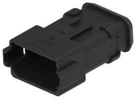 TE CONNECTIVITY DT04-12PA-CE09 车用连接器外壳, DT Series, 插头, 12 路, AMP DT系列公端子连接器, 尼龙 6.6 (聚酰胺 6.6), 玻璃填充主体, IP68, IP6K9K